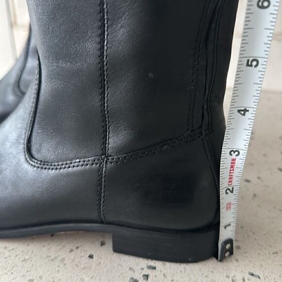 Kenneth Cole NY Mea Women’s Black Leather Knee-High Riding Boots Full Zip Sz 6.5 - Picture 9 of 14